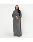 OHS Sherpa Wearable Blanket With Sleeves - Charcoal