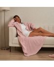 OHS Teddy Fleece Wearable Blanket with Sleeves - Blush