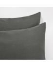 OHS 300 Thread Count 2 Pack 100% Cotton Housewife Pillowcases - Dark Grey