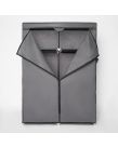 OHS Zip Closure Fabric Double Wardrobe - Charcoal