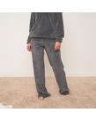 OHS Teddy Fleece Flare Trousers - Grey
