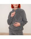 OHS Half-Zip Teddy Fleece Sweatshirt - Grey