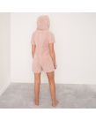 OHS Teddy Hooded Playsuit - Blush Pink