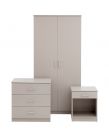 Panama 3 Piece Bedroom Furniture Set - Grey