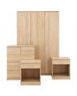 Panama 4 Piece Bedroom Furniture Set - Oak