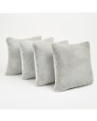 Sienna Faux Fur Cushion Covers - Silver