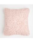 Sienna Faux Mongolian Fur Cushion Covers - Blush