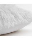 Sienna Faux Mongolian Fur Cushion Covers - White