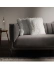 Sienna Faux Mongolian Fur Cushion Covers 55 x 55cm - White