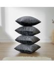 Sienna Crushed Velvet Cushion Covers - Charcoal