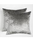 Sienna Crushed Velvet 2 Pack Cushion Covers - Silver