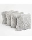 Sienna Fluffy Cushion Covers - Silver