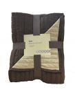 Luxury Super Soft Matt/Satin Fleece Throw Blanket 150x200cm - Chocolate/Caramel