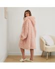 Sienna Fluffy Hoodie Blanket - Blush