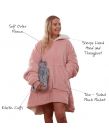 Sienna Supersoft Hoodie Blanket, One Size - Blush Pink