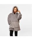 Sienna Hoodie Blanket Sherpa, Kids - Charcoal