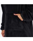 Sienna Extra-Long Hoodie Blanket - Black