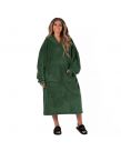 Sienna Extra-Long Sherpa Hoodie Blanket, Forest Green - Adults