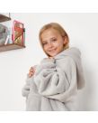 Sienna Hoodie Blanket Sherpa, Kids - Silver