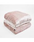 Sienna Crushed Velvet Weighted Blanket - Blush Pink