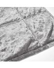 Sienna Crushed Velvet Weighted Blanket - Silver Grey