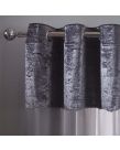 Sienna Crushed Velvet Voile Curtains, Charcoal - 55" x 87"