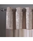 Sienna Crushed Velvet Voile Curtains, Natural - 55" x 87"