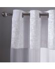 Sienna Crushed Velvet Voile Curtains, White - 55" x 87"
