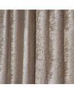 Sienna Crushed Velvet Pencil Pleat Curtains - Natural