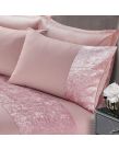 Sienna Crushed Velvet Band 4 Pack of Pillowcases - Blush Pink