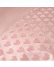 Sienna Embossed Velvet Heart Panel Duvet Cover Set - Blush