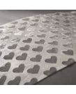 Sienna Embossed Velvet Heart Panel Duvet Cover Set - Silver