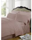 Highams 100% Egyptian Cotton Plain Dye Valance Sheet - Vintage Pink - King Size