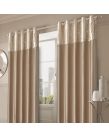 Sienna Home Crushed Velvet Band Eyelet Curtains, Gold - 90"x72"