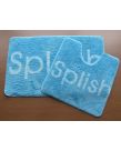 Splish Splash Printed Dye Bath Mat and Pedestal Sets - Aqua