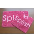 Splish Splash Printed Dye Bath Mat and Pedestal Sets - Pink