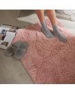 Sienna Soft Fluffy Rug Anti-Slip Plain Shaggy Floor Mat, Blush Pink - 80 x 150cm