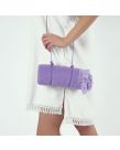 Sienna Tassel Beach Towel Bag - Lilac