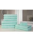 Highams 10 Piece Towel Bale Gift Sets 550 gsm - 100% Cotton - Aqua Blue