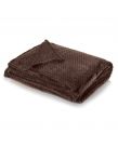 Luxury Waffle Mink Warm Throw Over Sofa Bed Soft Blanket 125 x 150cm Chocolate