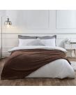 Luxury Waffle Mink Warm Throw Over Sofa Bed Soft Blanket 125 x 150cm Chocolate