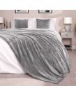 Luxury Waffle Mink Warm Throw Over Sofa Bed Soft Blanket 150 x 200cm Charcoal