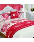 With Love Bed in a Bag Set, Red - Double