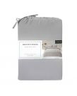 Brentfords Washed Linen Look Duvet Cover Set - Grey