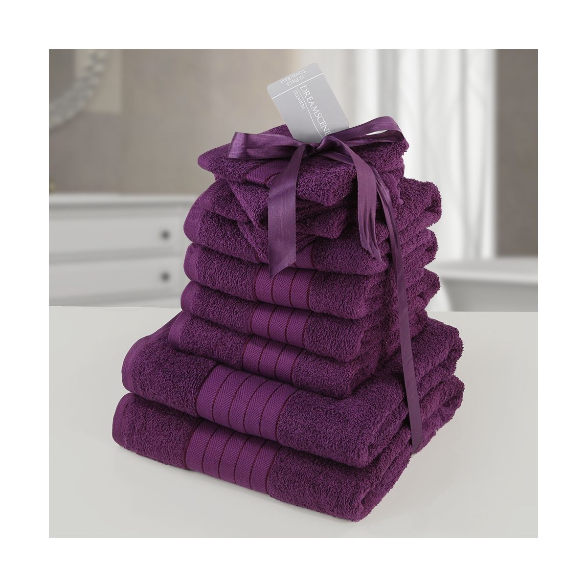 Dreamscene Towel Bale 10 Piece - Purple