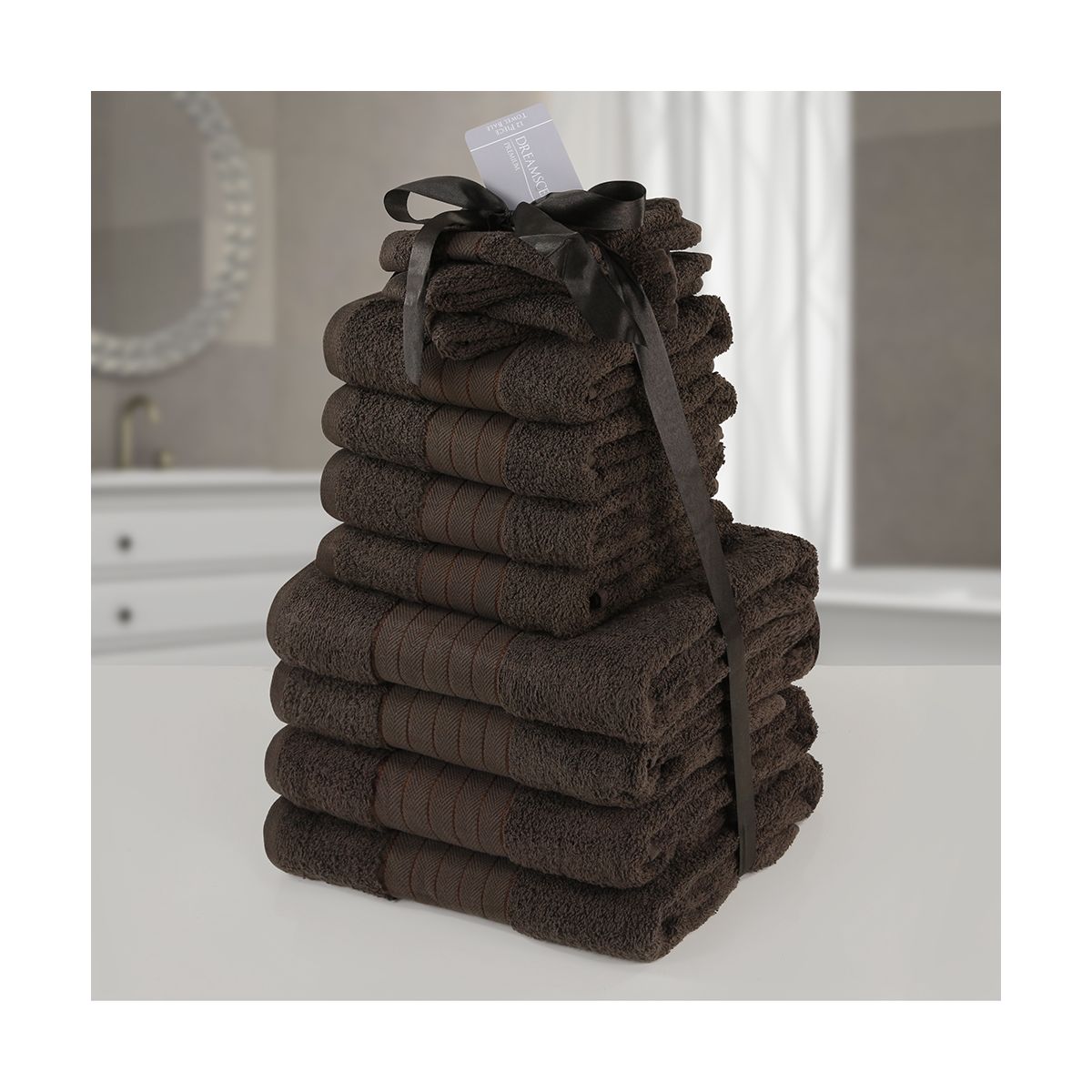 Brentfords Towel Bale 12 Piece - Chocolate
