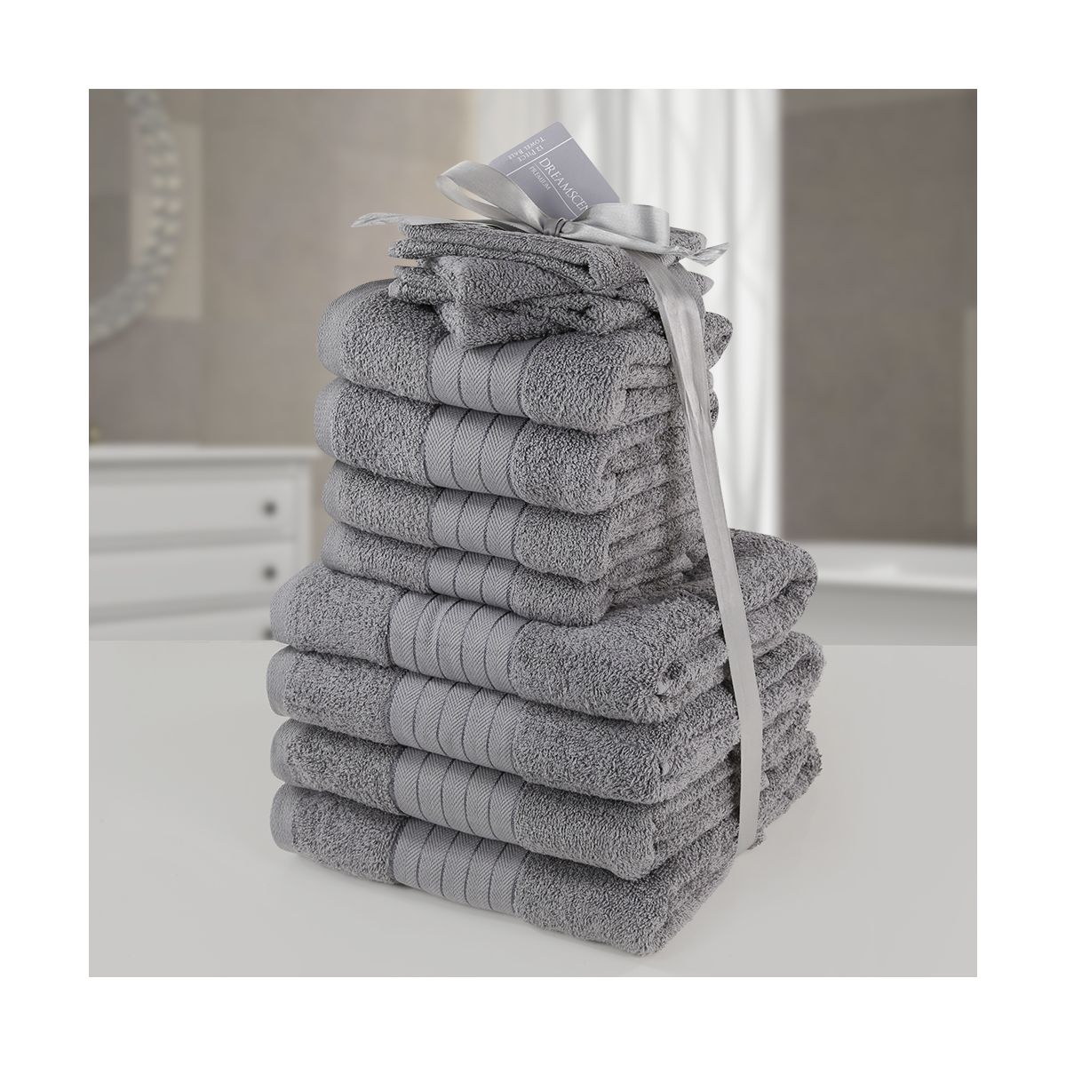 Dreamscene Towel Bale 12 Piece - Grey