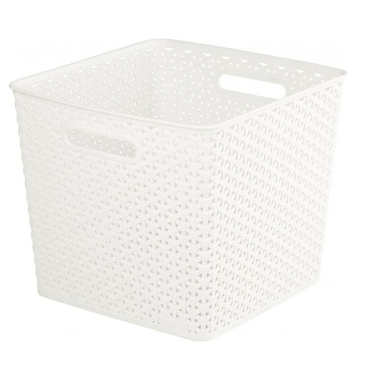 Curver My Style Nestable Rattan Basket 25 Litre Vintage White