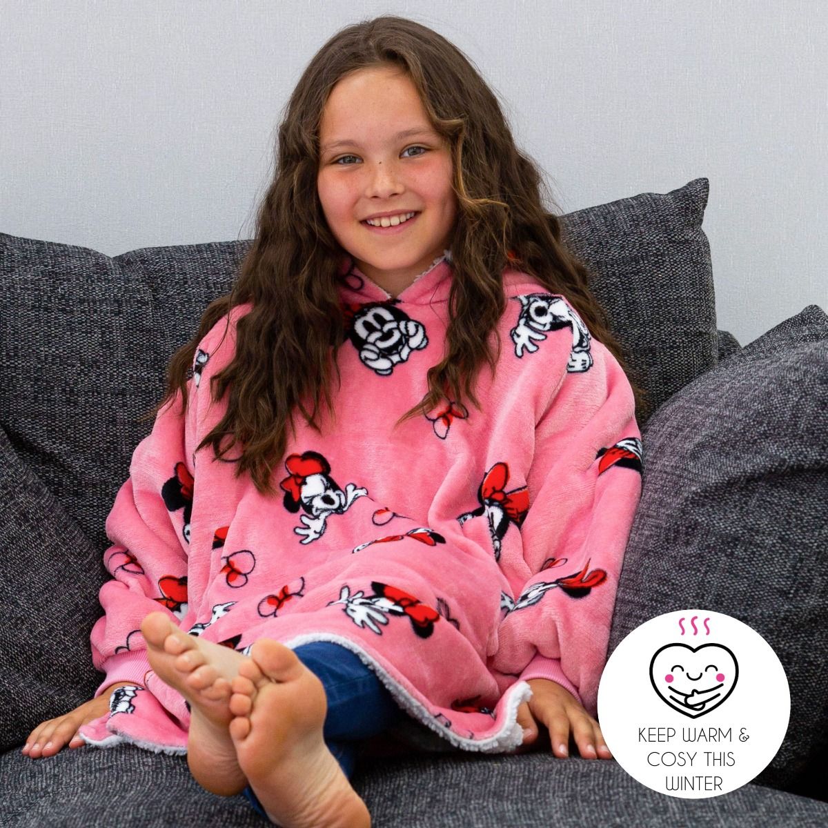 Disney Minnie Mouse Hoodie Blanket, Pink - Kids