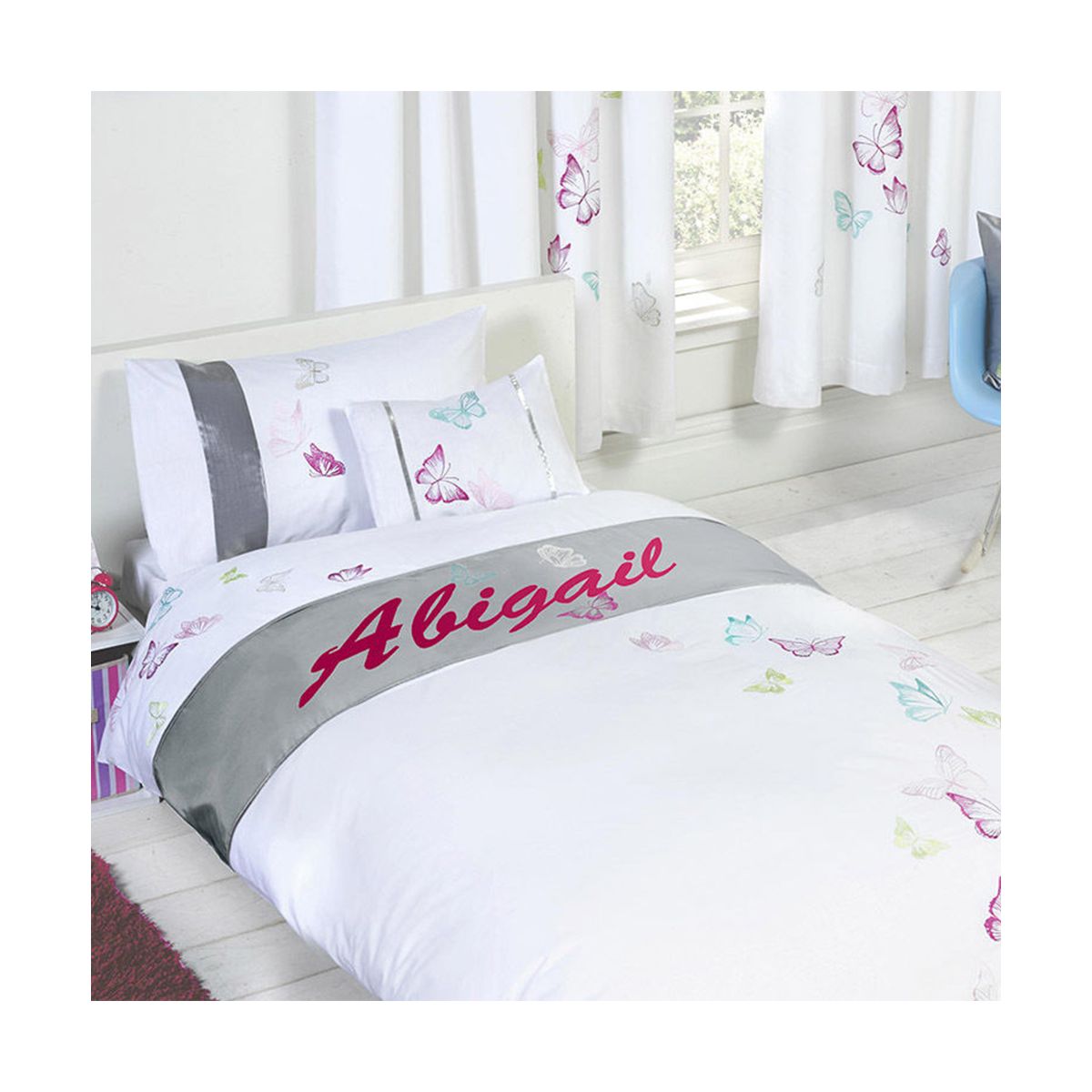 Tobias Baker Personalised Butterfly Duvet Cover Pillow Case Bedding Set - Abigail, Double